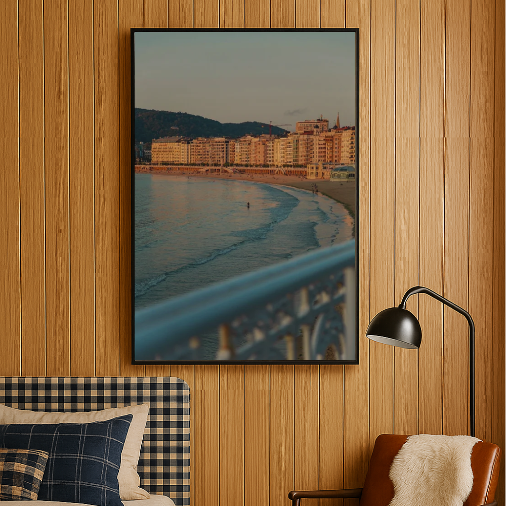 Cuadro "Golden Hour en San Sebastián"