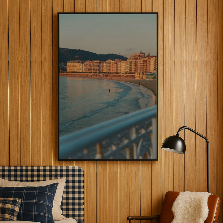 Cuadro "Golden Hour en San Sebastián"