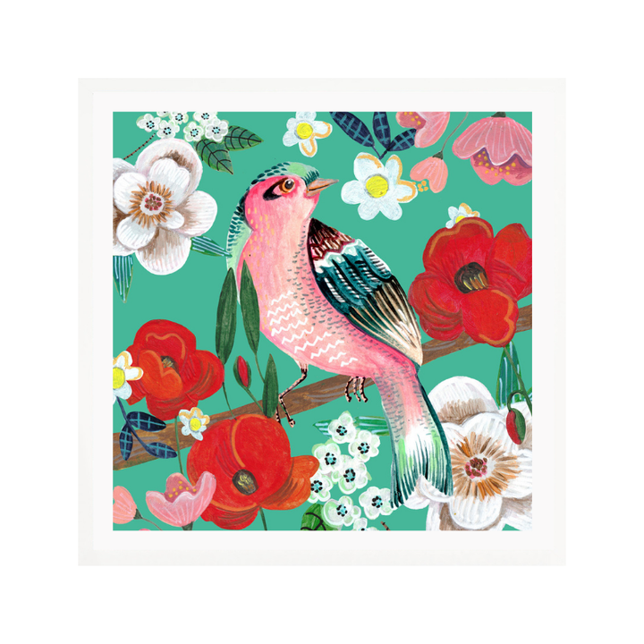 Cuadro "Bird and Flowers"