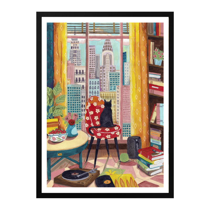 Cuadro "Cat in front of window in New York"