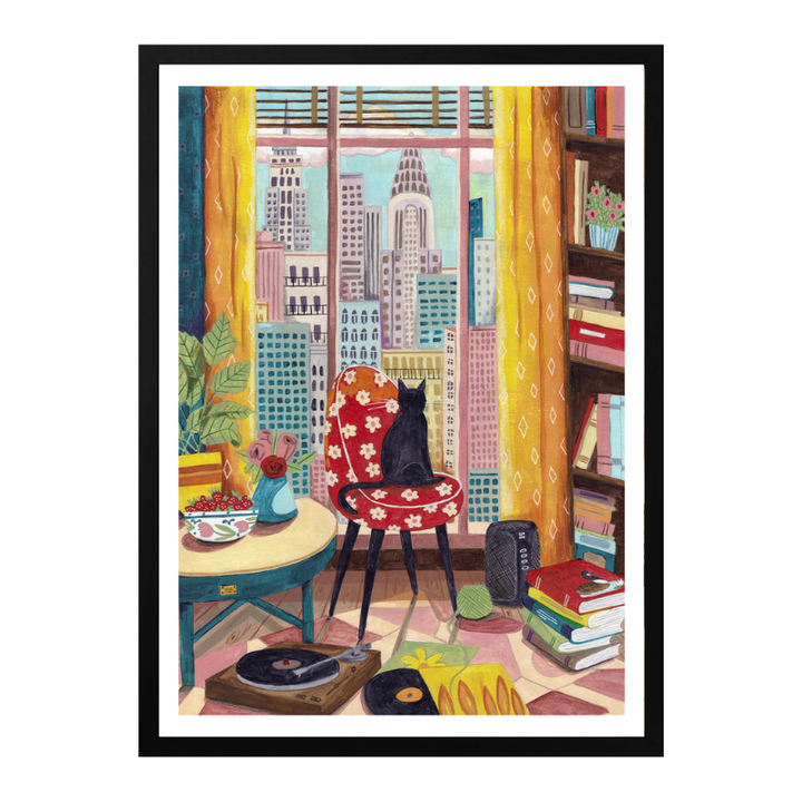 Cuadro "Cat in front of window in New York"