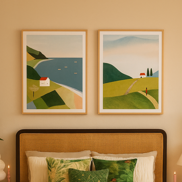 Set de cuadros "Fields and Shores"