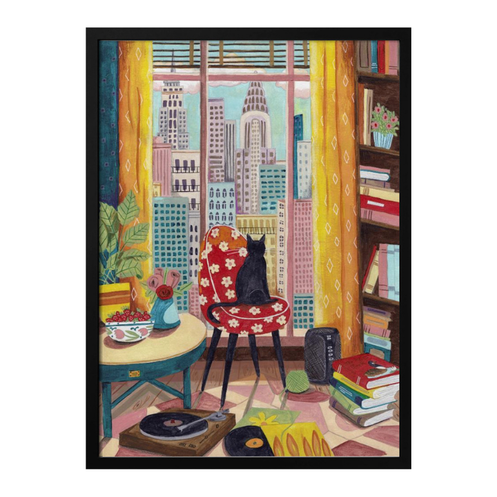 Cuadro "Cat in front of window in New York"