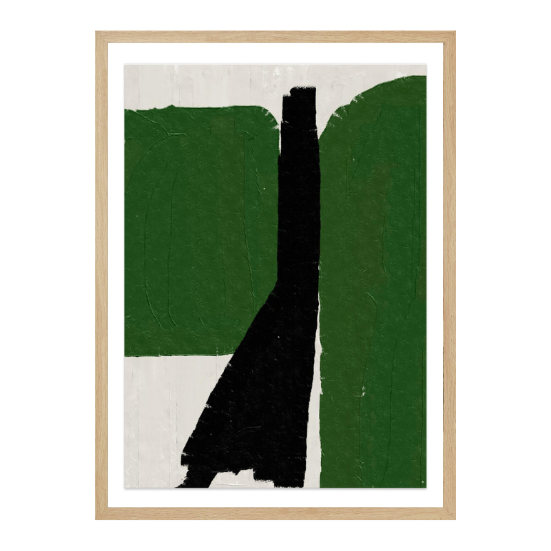 Cuadro "Green Black Oil Abstract No 1"
