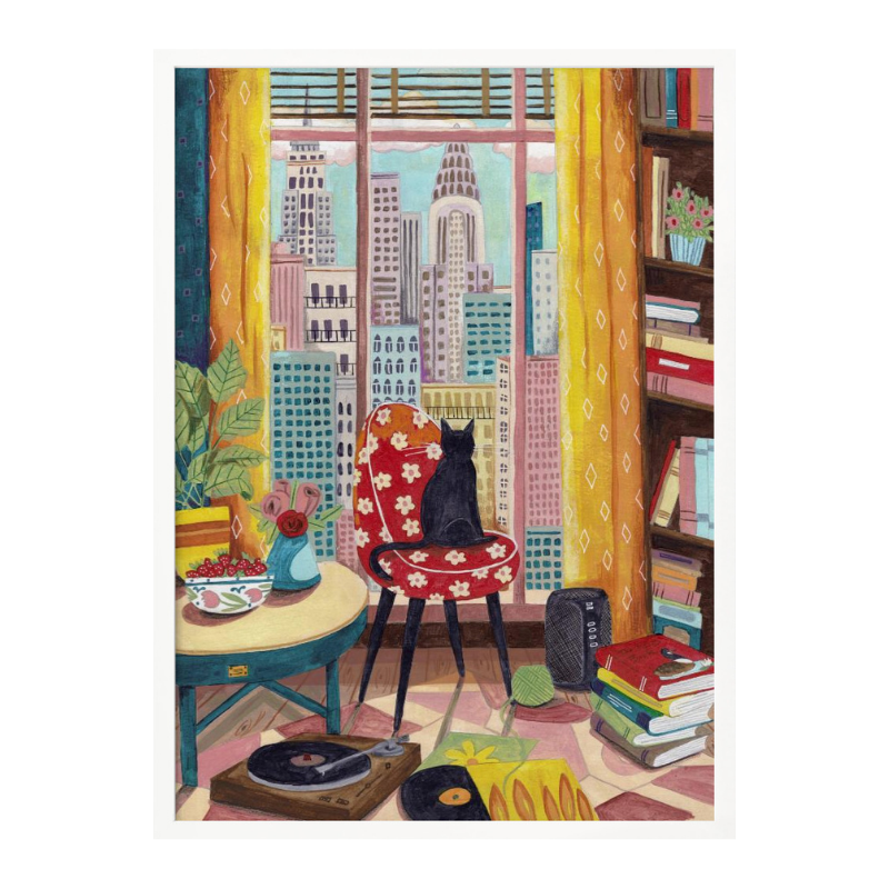 Cuadro "Cat in front of window in New York"