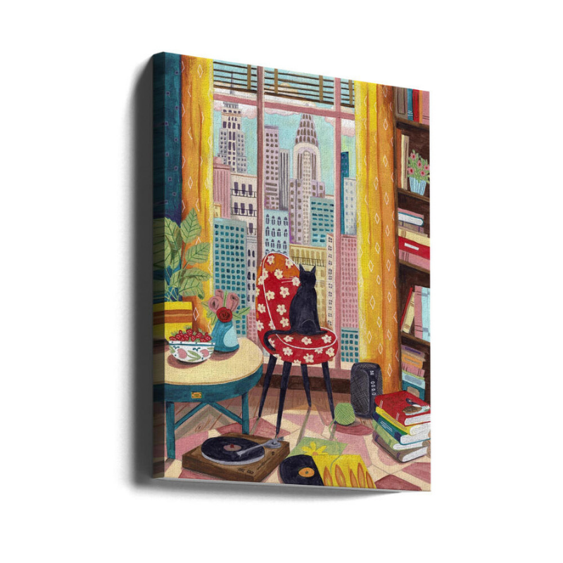 Cuadro "Cat in front of window in New York"