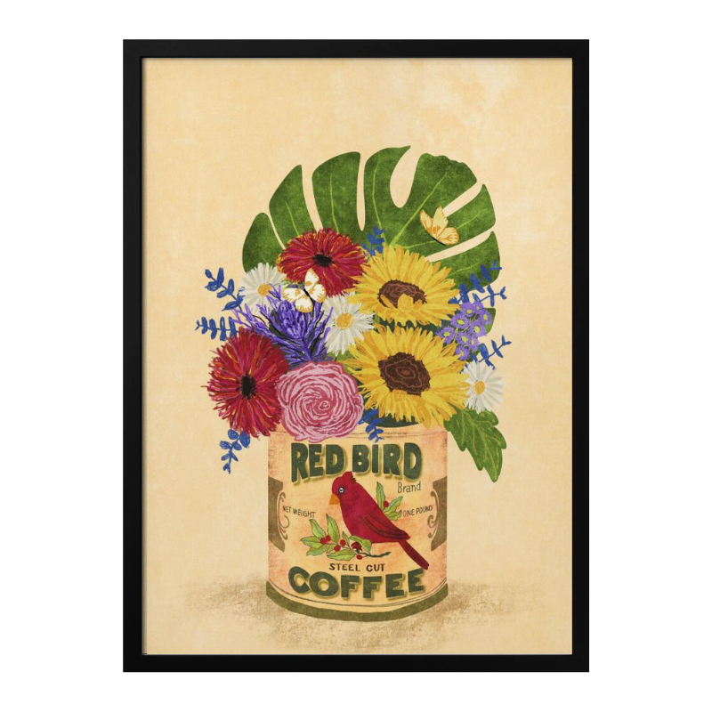 Cuadro "Flowers In a Vintage Coffee Can"