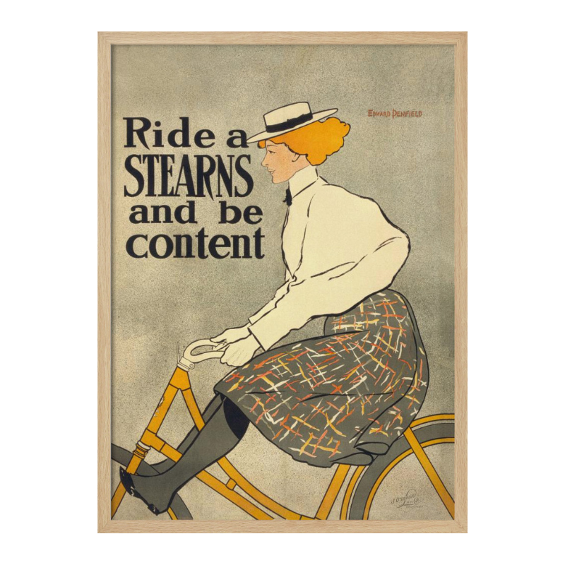 Cuadro "Ride a Stearns and Be Content"