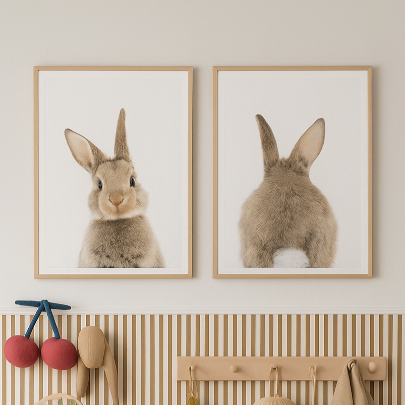 Set de cuadros "Peekaboo Bunny"