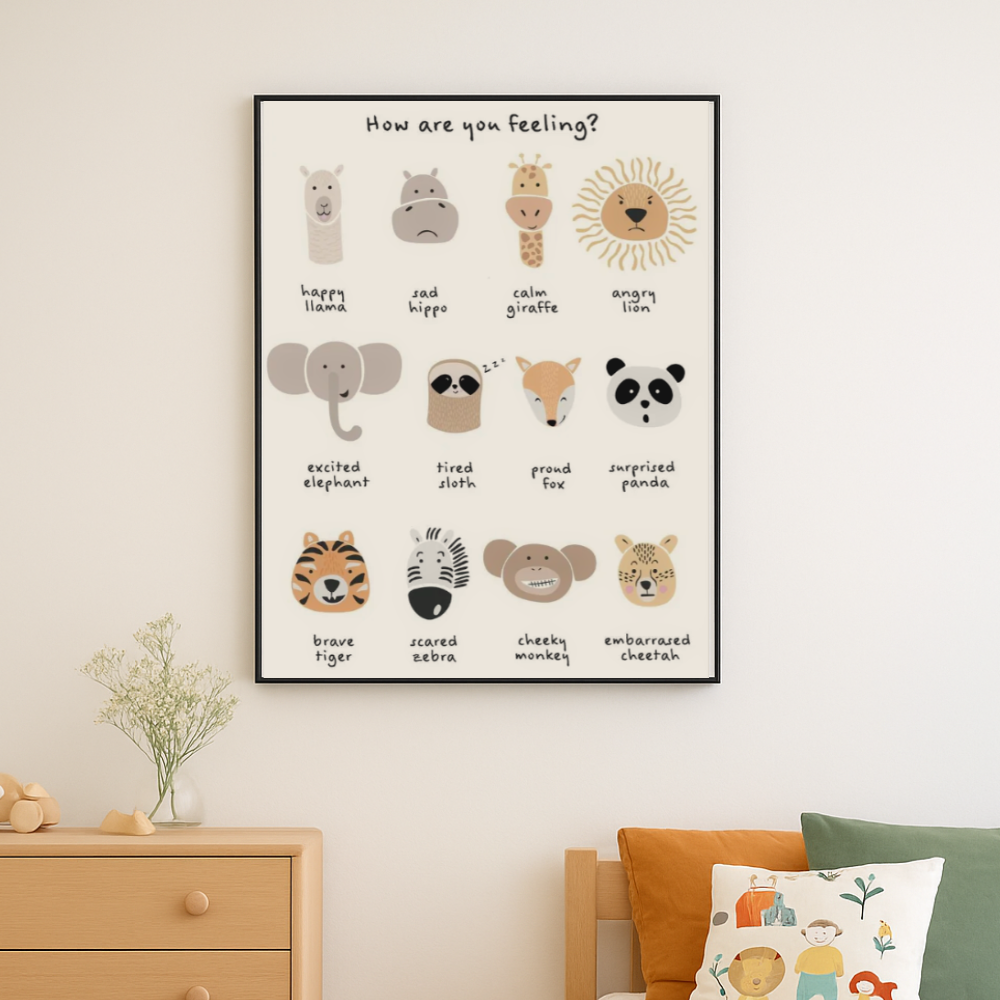 Cuadro "Children's calming meditation emotions print 1"