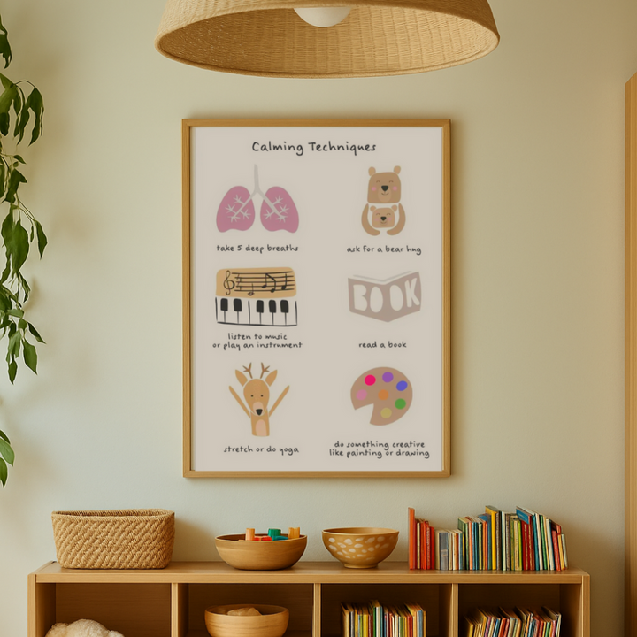 Cuadro "Children's calming meditation emotions print 2"