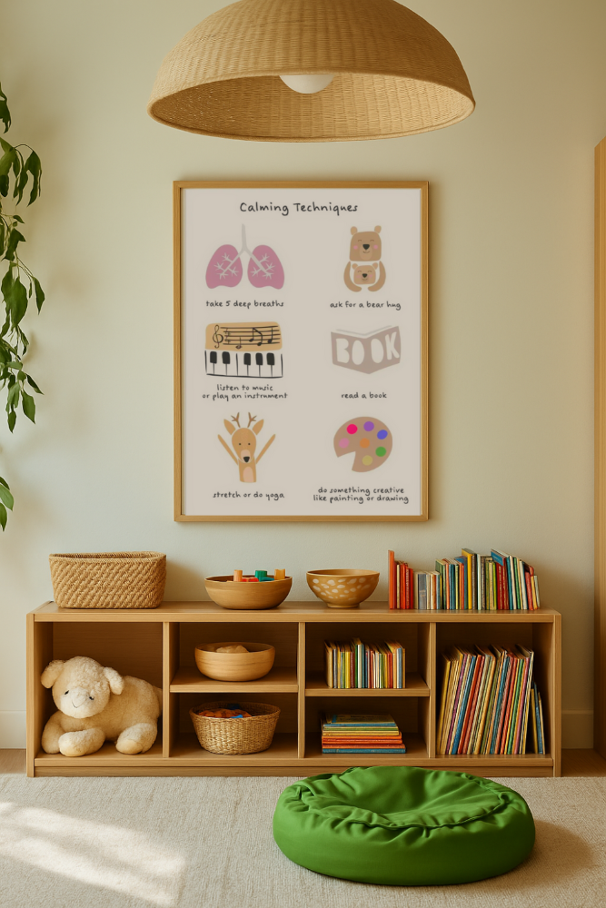 Cuadro "Children's calming meditation emotions print 2"