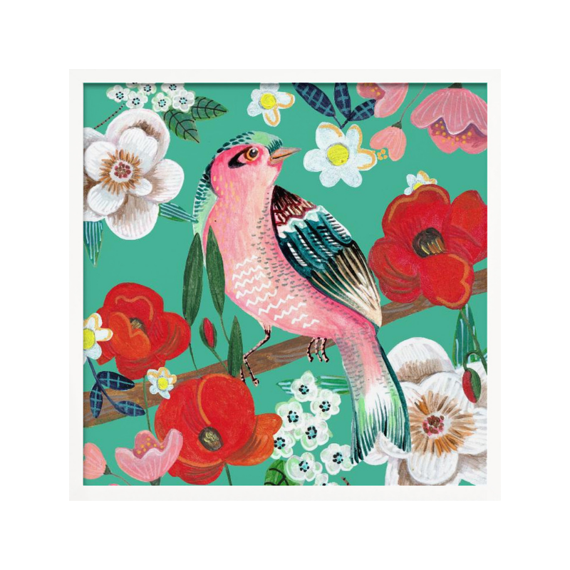 Cuadro "Bird and Flowers"