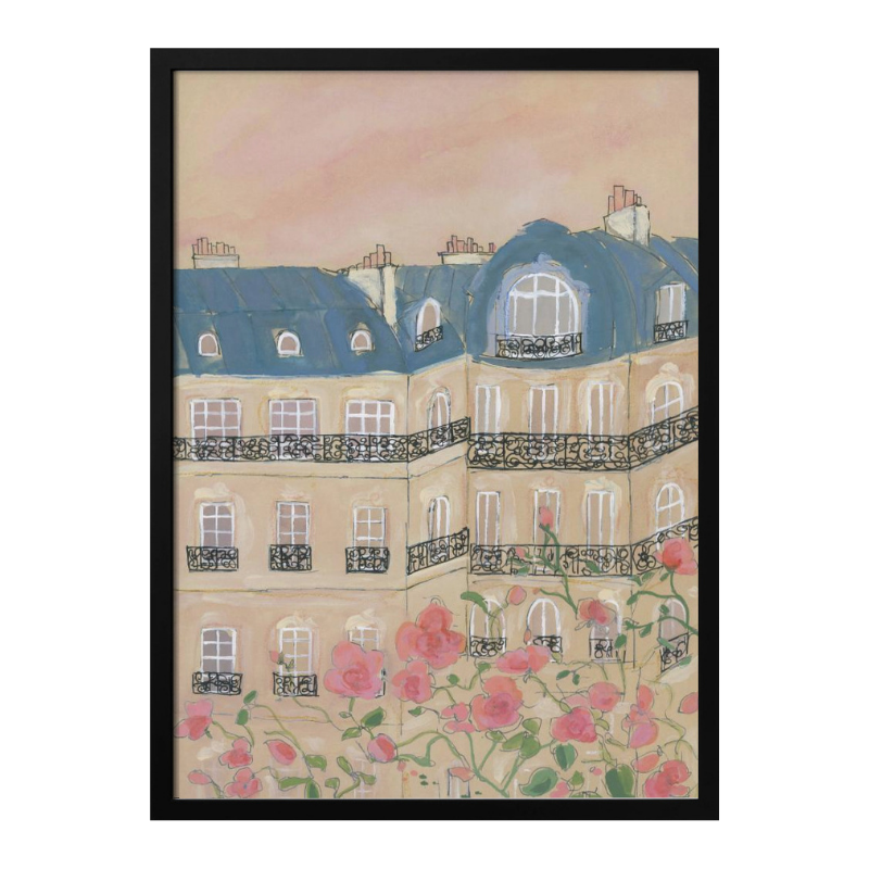 Cuadro "Sunset Over Paris Buildings"