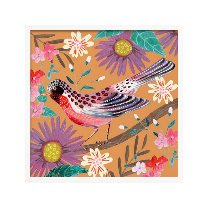 Cuadro "Bird and Flowers II"
