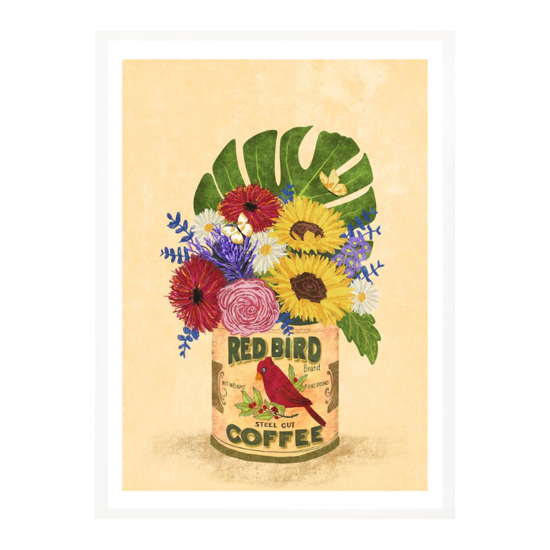 Cuadro "Flowers In a Vintage Coffee Can"