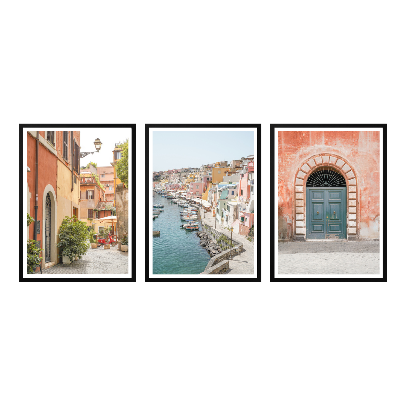 Set de cuadros "Italian Summer Walk"