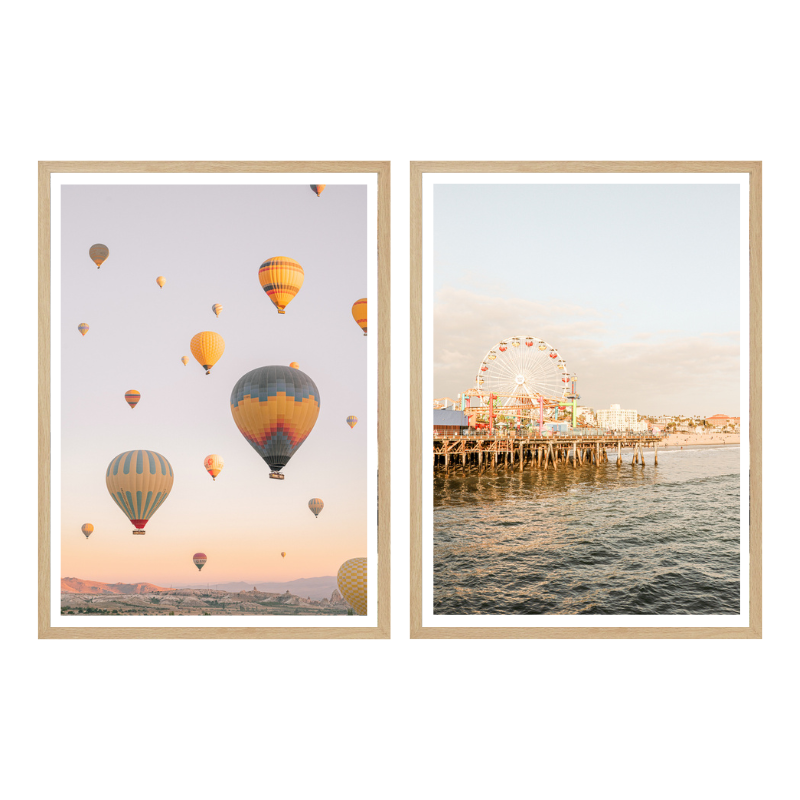 Set de cuadros "Golden Hour Dreams"