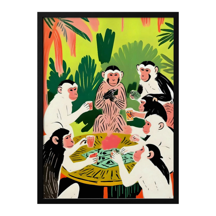 Cuadro "Monkey Poker a Royal Flush"