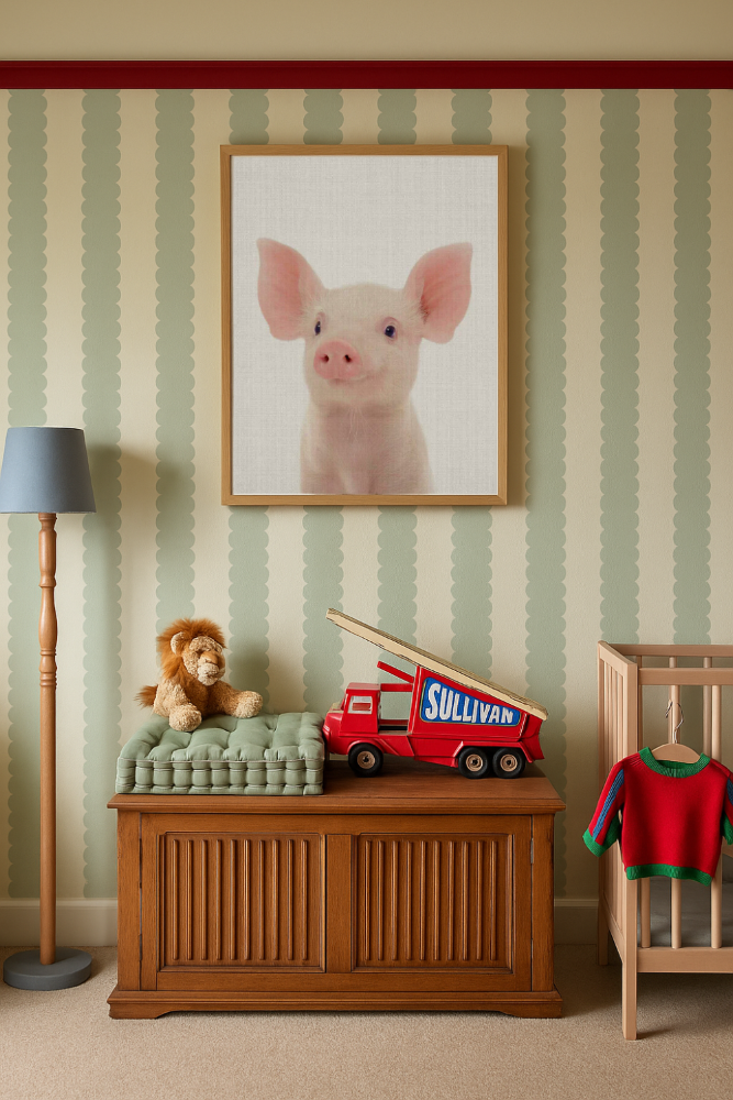 Cuadro "Peekaboo Baby Pig"