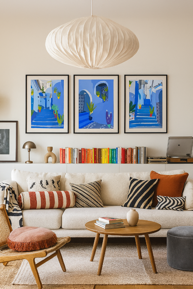 Set de cuadros "Blue city"