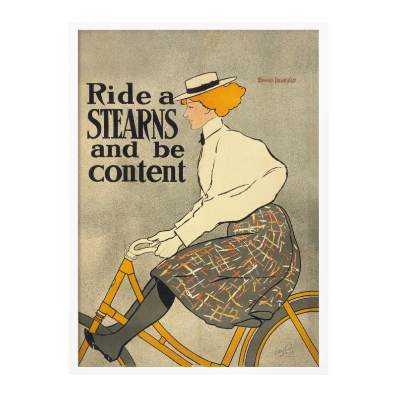 Cuadro "Ride a Stearns and Be Content"