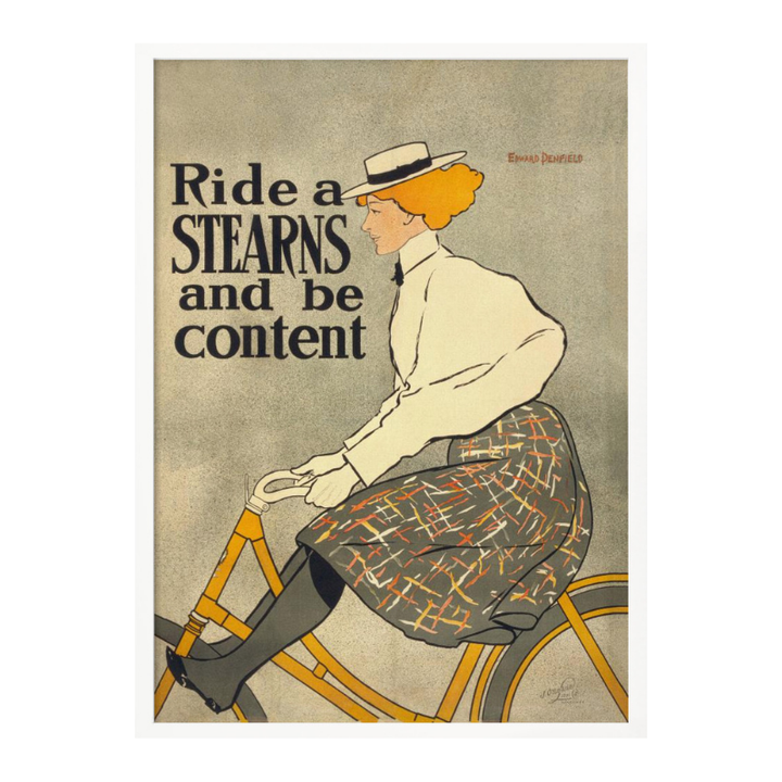 Cuadro "Ride a Stearns and Be Content"