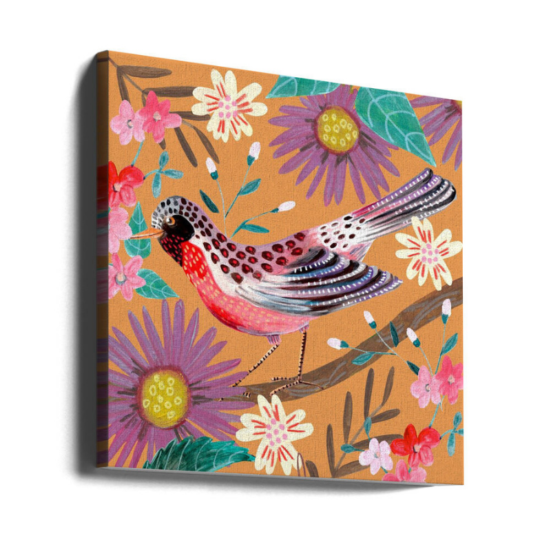 Cuadro "Bird and Flowers II"