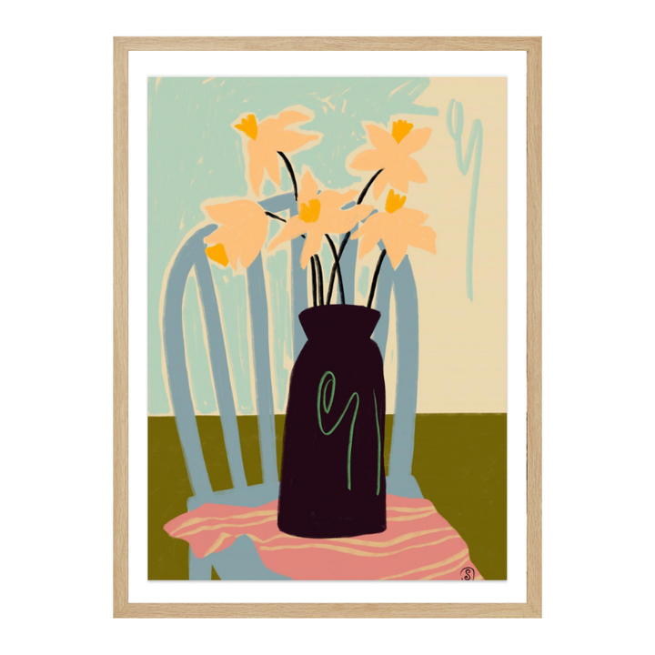 Cuadro "Minimalist Still Life With Flowers"