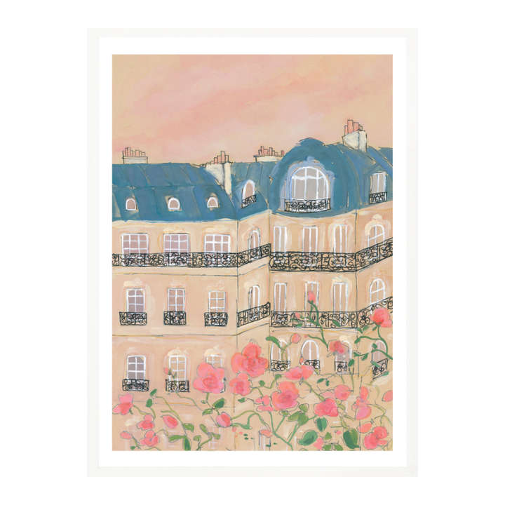 Cuadro "Sunset Over Paris Buildings"