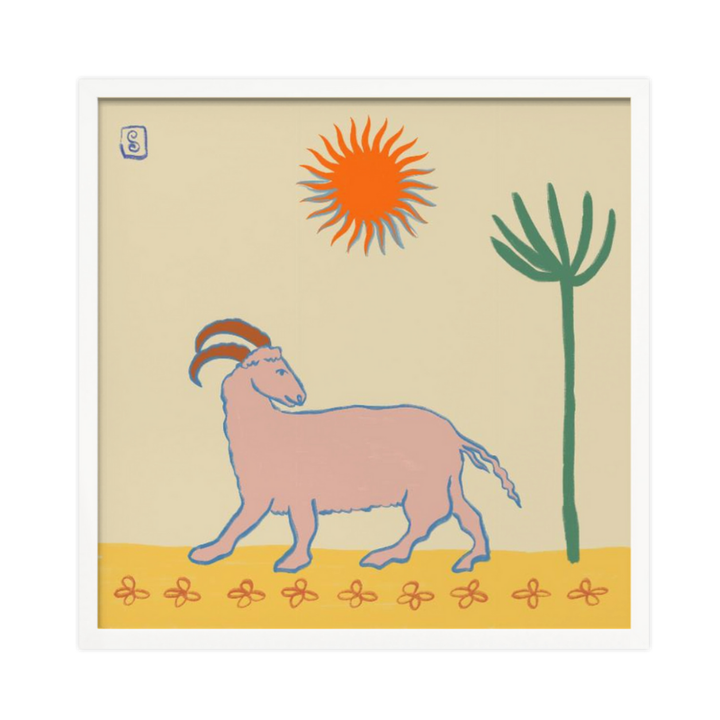 Cuadro "Stylized Pink Goat"