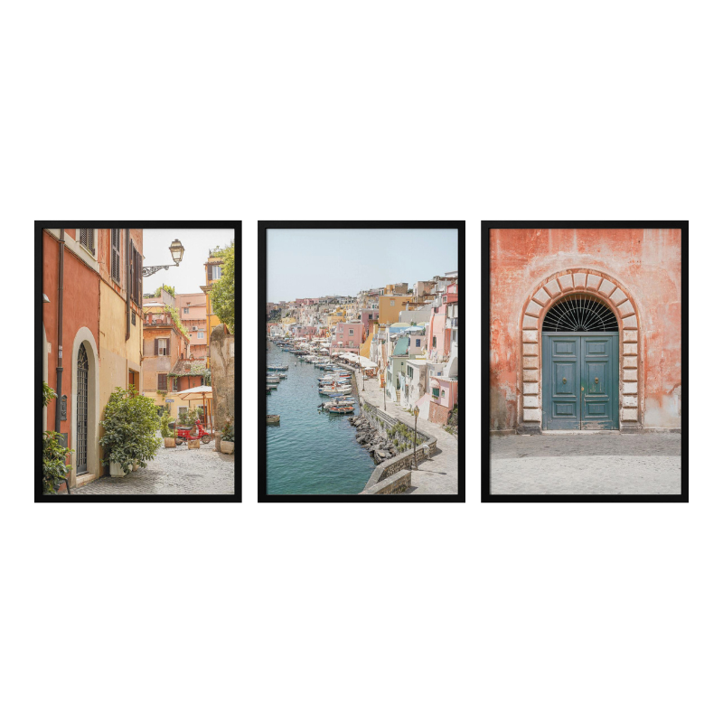 Set de cuadros "Italian Summer Walk"