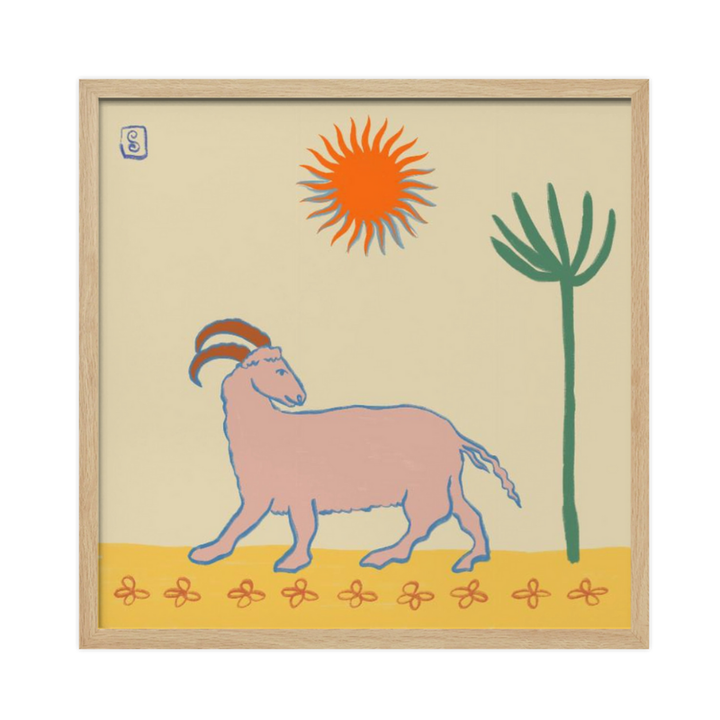 Cuadro "Stylized Pink Goat"