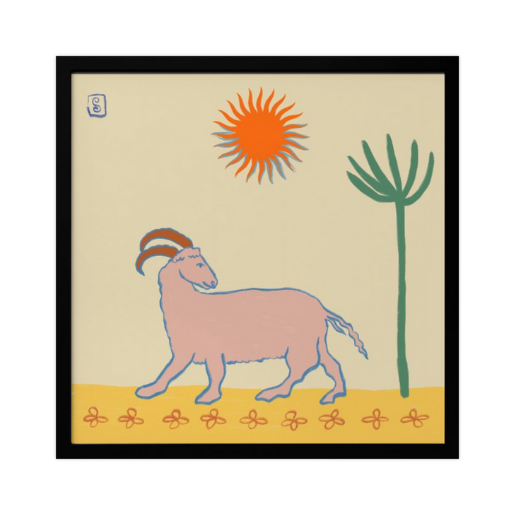 Cuadro "Stylized Pink Goat"