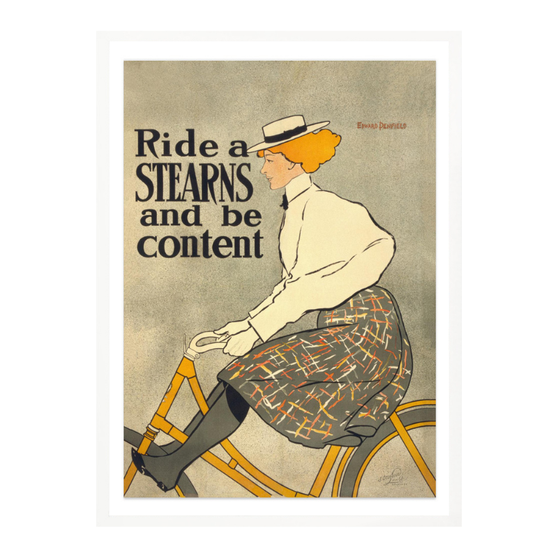 Cuadro "Ride a Stearns and Be Content"