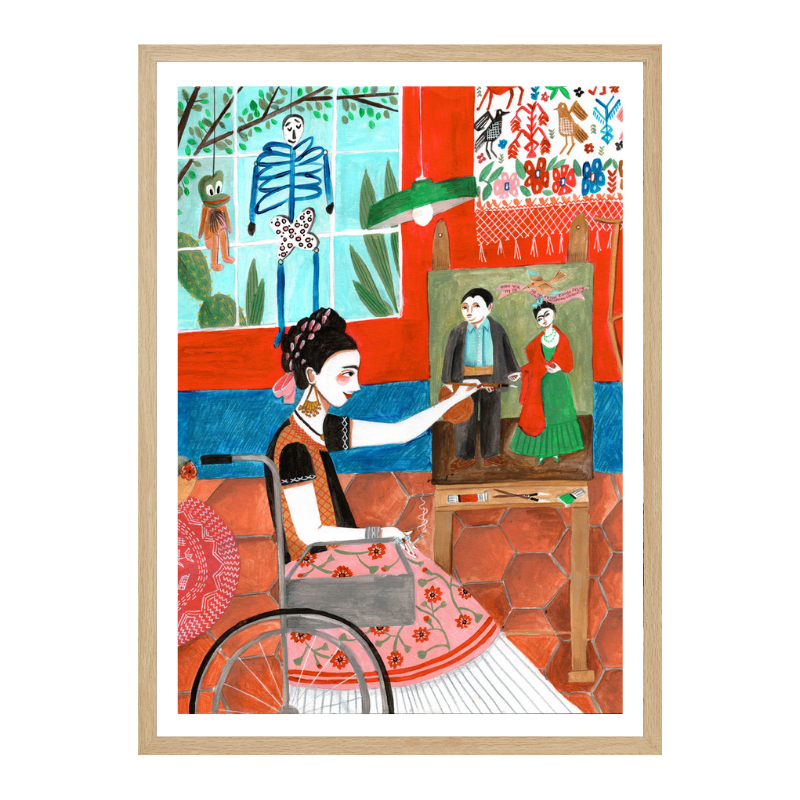 Cuadro "Frida in the Blue House"