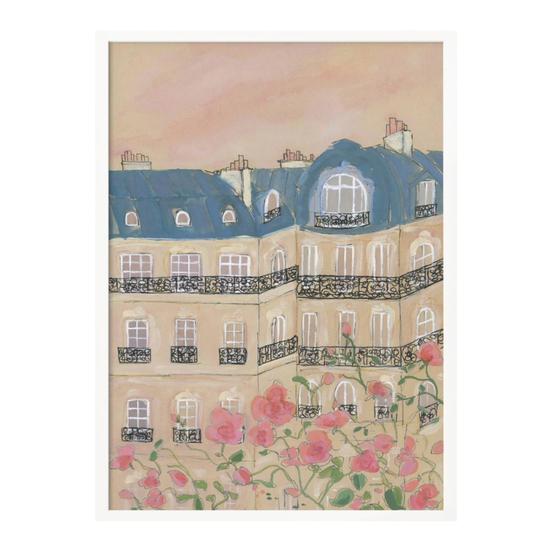 Cuadro "Sunset Over Paris Buildings"