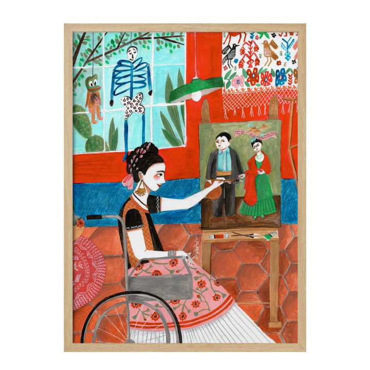Cuadro "Frida in the Blue House"