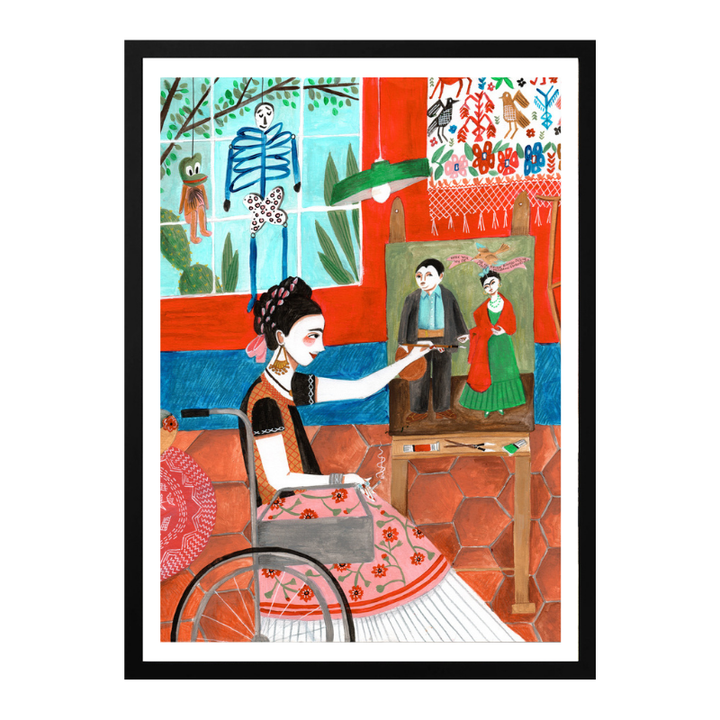 Cuadro "Frida in the Blue House"