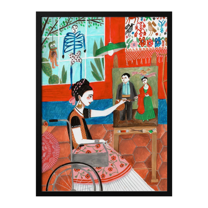 Cuadro "Frida in the Blue House"