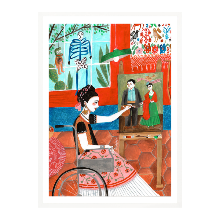 Cuadro "Frida in the Blue House"