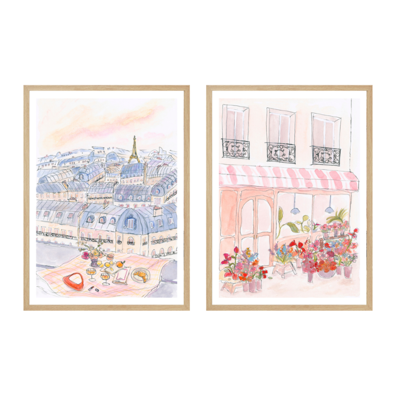 Set de cuadros "Paris Bloom & Views"