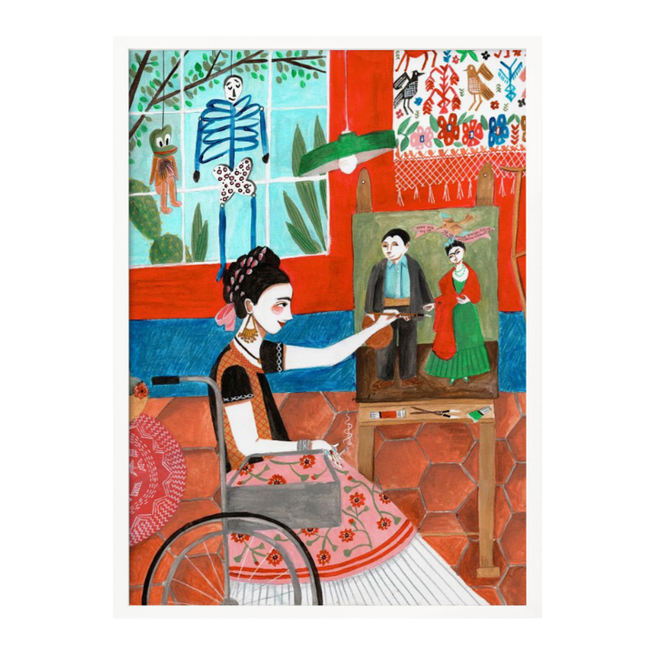 Cuadro "Frida in the Blue House"