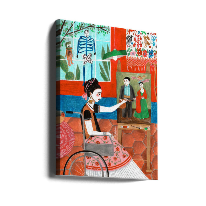 Cuadro "Frida in the Blue House"