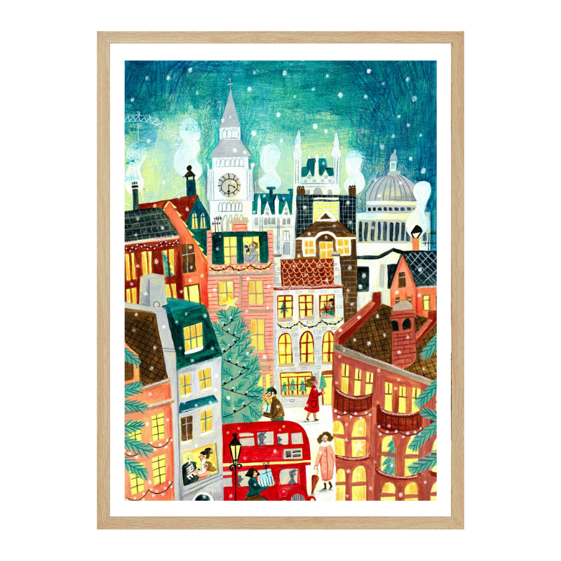 Cuadro "Christmas London in the snow"