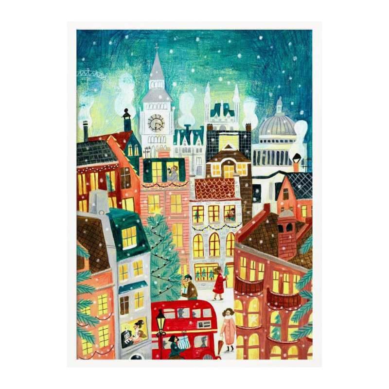 Cuadro "Christmas London in the snow"
