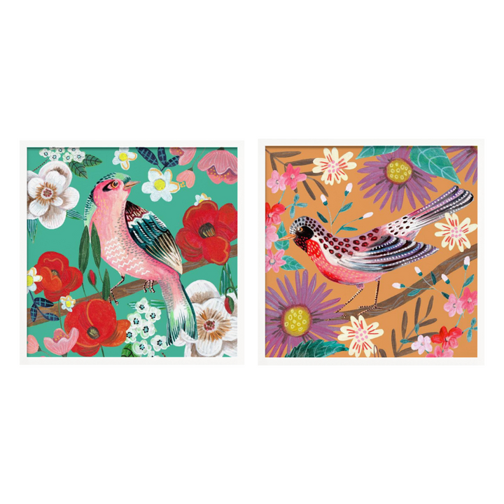 Set de cuadros "Tropical Birds"