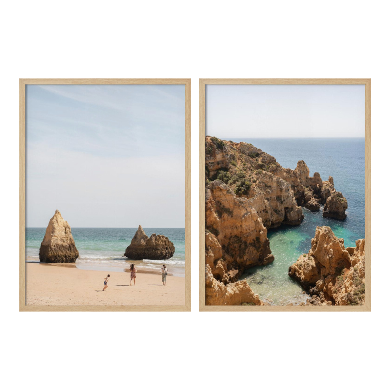 Set de cuadros "Golden Algarve Escape"