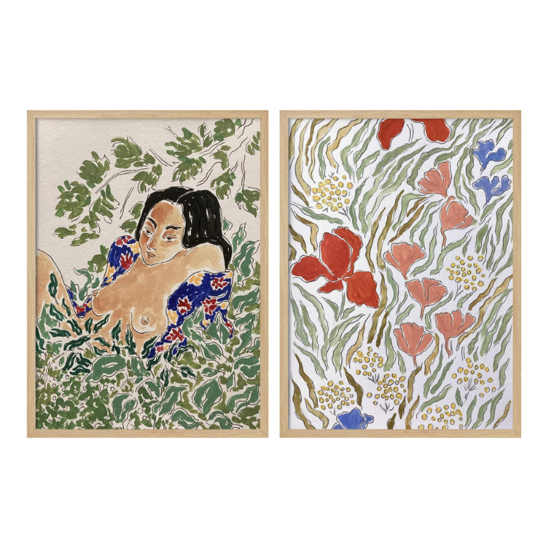 Set de cuadros "Wild Bloom"