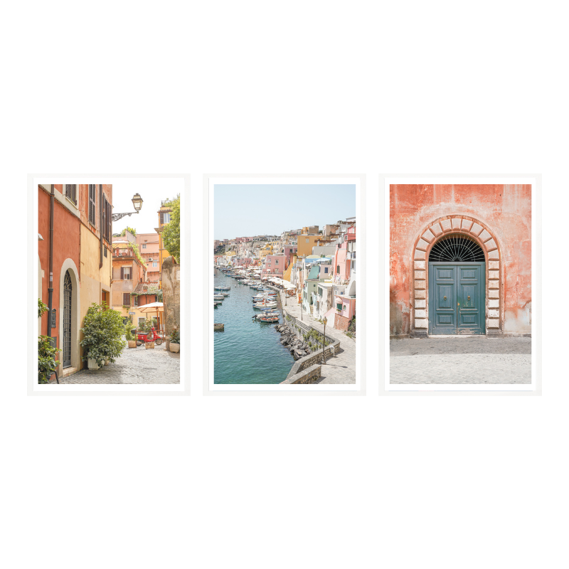 Set de cuadros "Italian Summer Walk"